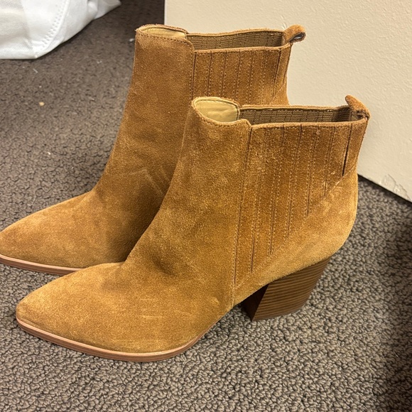 Marc Fisher Camel Suede Ankle Booties - Picture 4 of 4